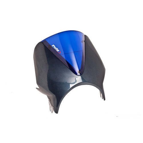 PUIG Carbon Look Fairing With Vision Screen (Blue) 024CA
