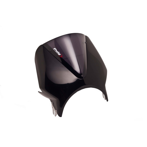 PUIG Black Fairing With Vision Screen (Dark Smoke) 024NF