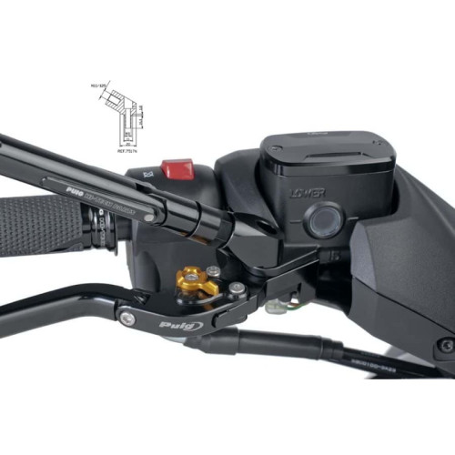 PUIG Rearview Mirror Bar End Adaptor (Black) 3883N