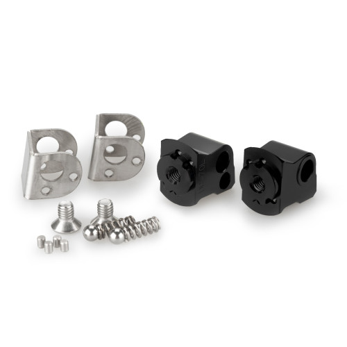 PUIG Pillion Adjustable Footpeg Adaptors (Black) 20455N