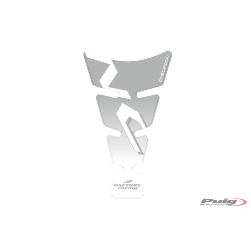 PUIG Spirit Tank Pad With Model Logo (Silver) 9142P