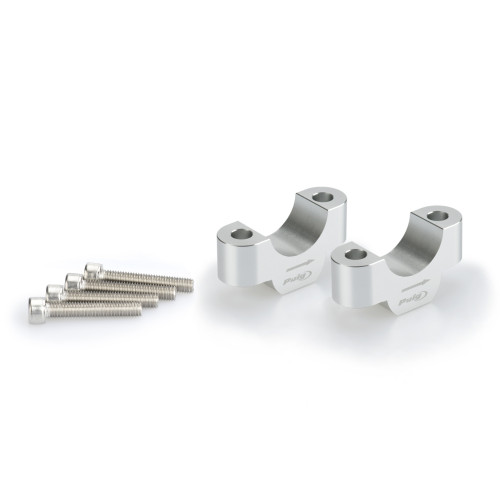 PUIG 20mm Handlebar Risers For 22-32mm Bars (Silver) 20308P