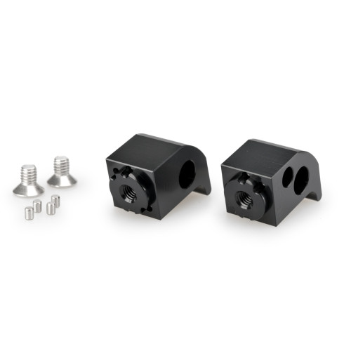 PUIG Pillion Adjustable Footpeg Adaptors (Black) 20446N