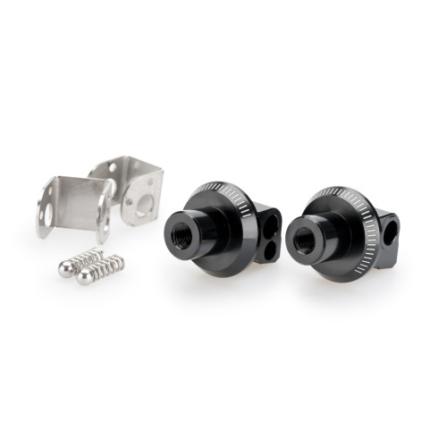 PUIG Pillion Adjustable Footpeg Adaptors (Black) 20454N