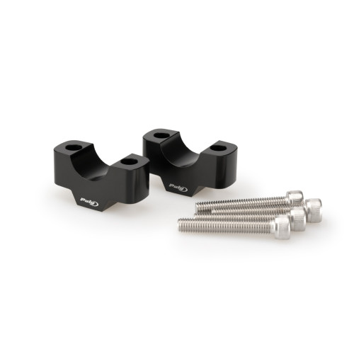 PUIG 20mm Handlebar Risers For 22-32mm Bars (Black) 20667N