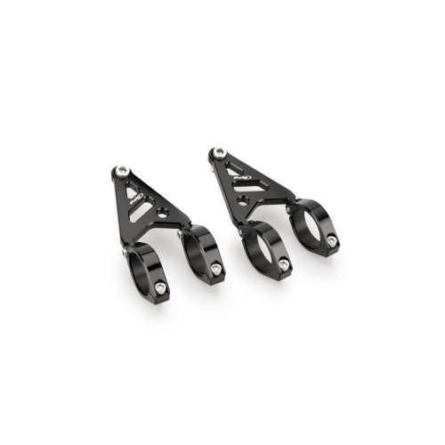 PUIG Clamp Set (38-41cm) And Support For Headlight (Black) 20877N