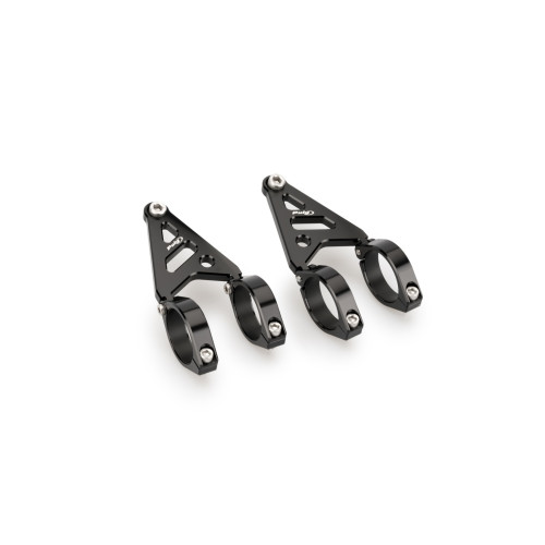 PUIG Clamp Set (42-43cm) And Support For Headlight (Black) 20878N