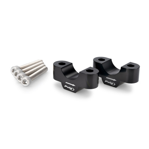 PUIG 20mm Handlebar Risers For 22-32mm Bars (Black) 21486N