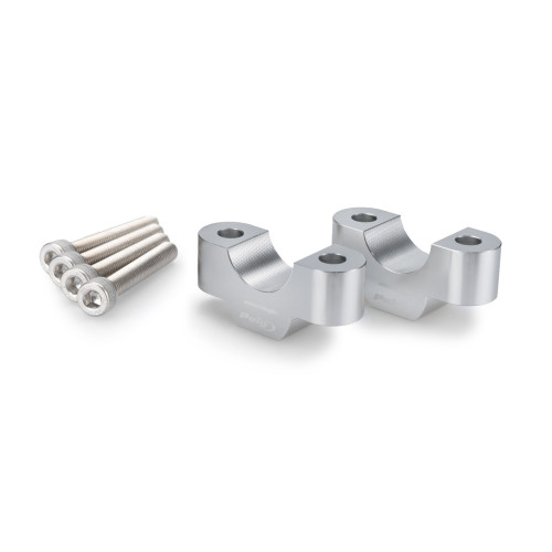 PUIG 20mm Handlebar Risers For 22-32mm Bars (Silver) 21486P