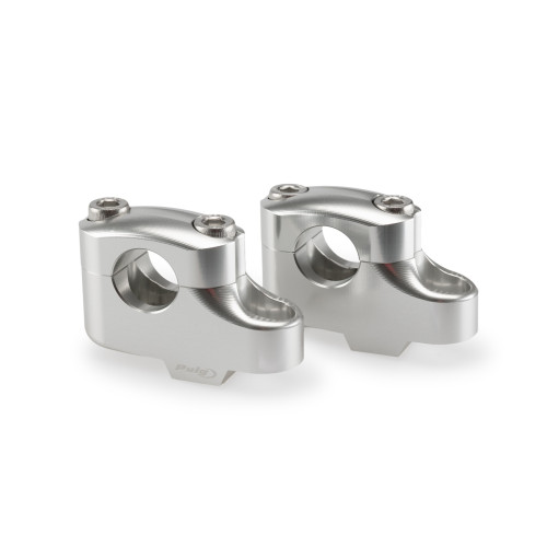 PUIG 25mm Bar Risers (Offset 16mm) (Silver) 21750P