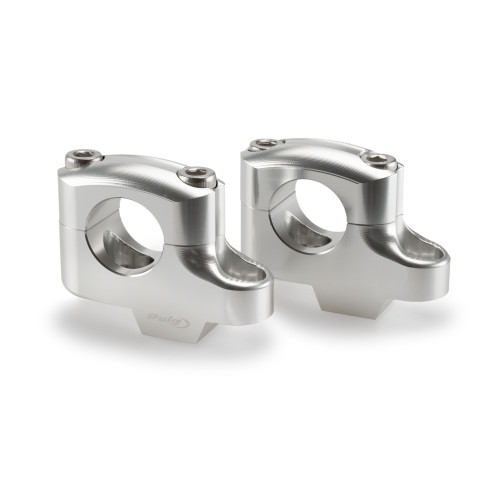 PUIG 25mm Bar Risers (Offset 16mm) (Silver) 21751P