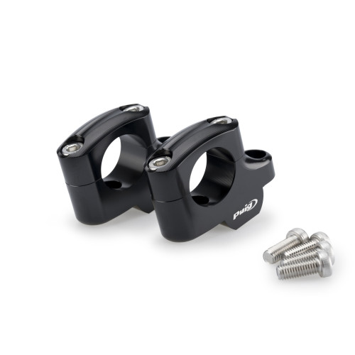 PUIG 20mm Bar Risers (Offset 16mm) (Black) 21801N
