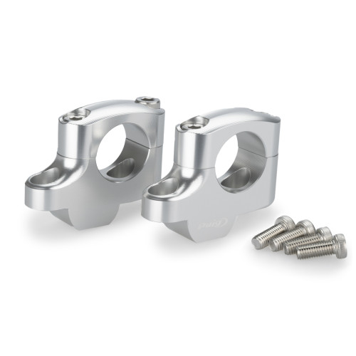 PUIG 20mm Bar Risers (Offset 16mm) (Silver) 21801P