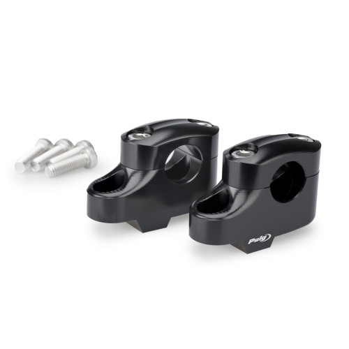PUIG 20mm Bar Risers (Offset 16mm) (Black) 21811N