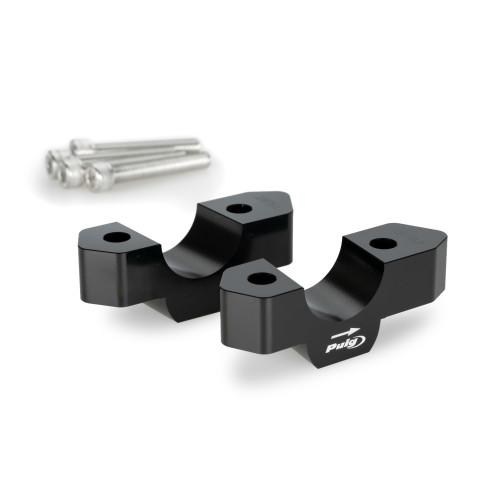 PUIG 20mm Handlebar Risers For 22-32mm Bars (Black) 21878N