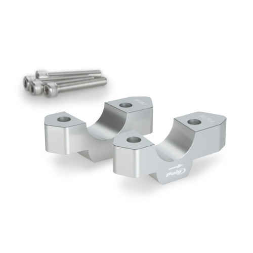 PUIG 20mm Handlebar Risers For 22-32mm Bars (Silver) 21878P
