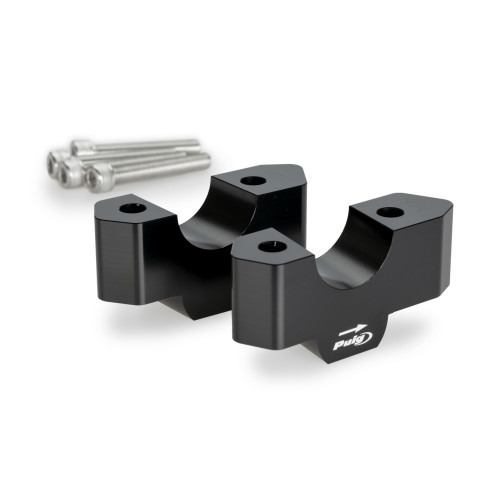 PUIG 20mm Handlebar Risers For 22-32mm Bars (Black) 21879N