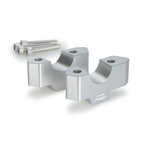 PUIG 20mm Handlebar Risers For 22-32mm Bars (Silver) 21879P