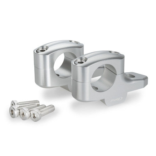 PUIG 20mm Bar Risers (Offset 16mm) (Silver) 21882P