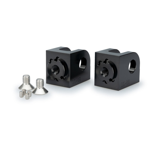PUIG Pillion Adjustable Footpeg Adaptors (Black) 21888N
