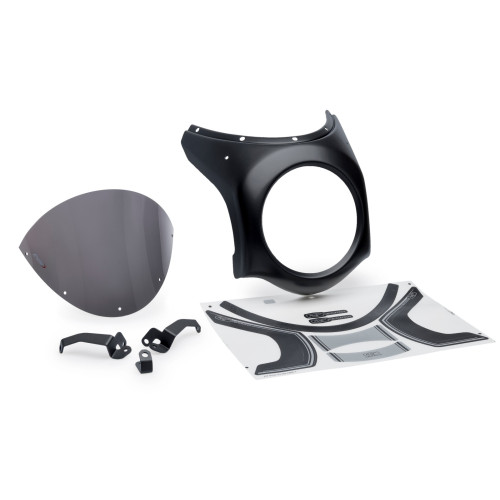 PUIG Retro Black Semi Fairing And Screen 180mm (Dark Smoke) 21961F