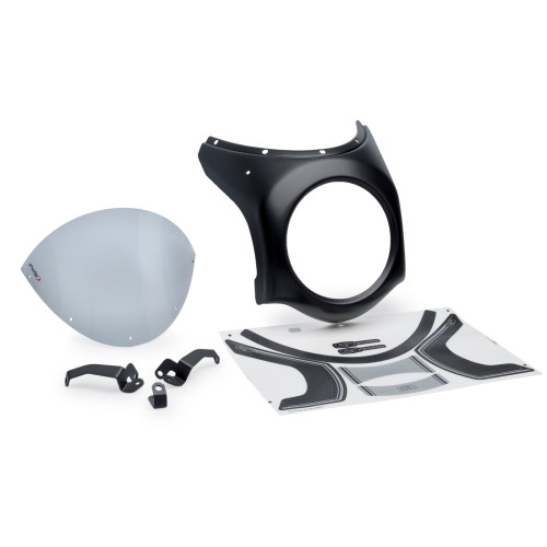 PUIG Retro Black Semi Fairing And Screen 180mm (Light Smoke) 21961H