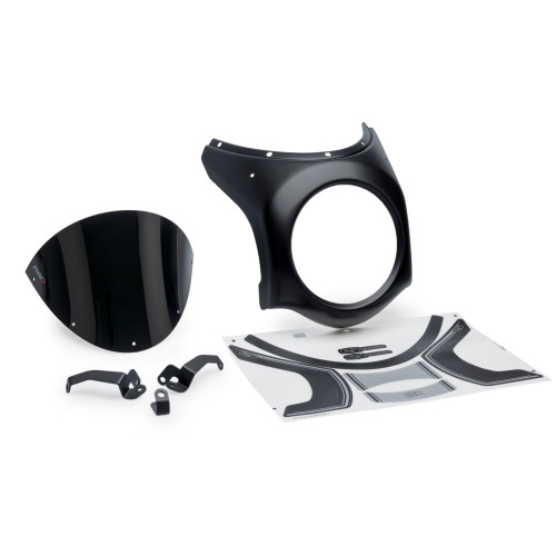PUIG Retro Black Semi Fairing And Screen 180mm (Black) 21961N
