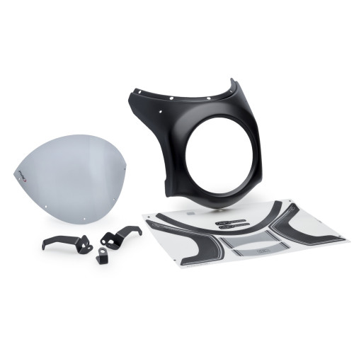 PUIG Retro Black Semi Fairing And Screen 180mm (Light Smoke) 21962H