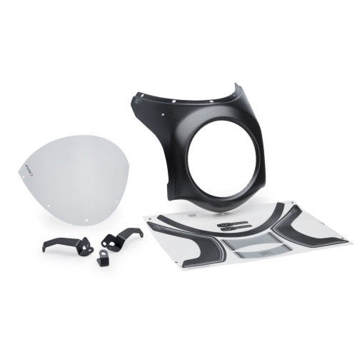 PUIG Retro Black Semi Fairing And Screen 180mm (Clear) 21962W