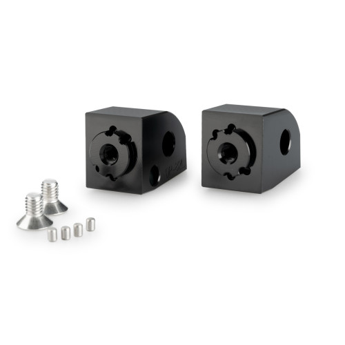 PUIG Pillion Adjustable Footpeg Adaptors (Black) 21971N