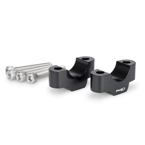PUIG 20mm Handlebar Risers For 22-32mm Bars (Black) 22037N
