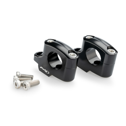 PUIG 20mm Bar Risers (Offset 16mm) (Black) 22038N