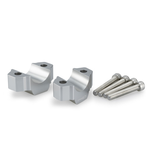 PUIG 20mm Handlebar Risers For 22-32mm Bars (Silver) 22100P
