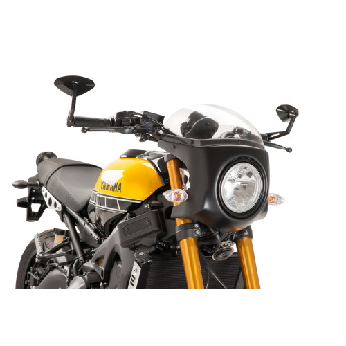 PUIG Retro Carbon Look Semi Fairing And Screen 180mm (Clear) 8934W