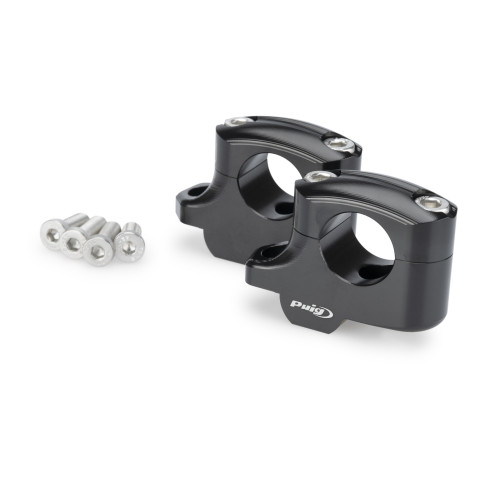 PUIG 20mm Bar Risers (Offset 16mm) (Black) 22360N
