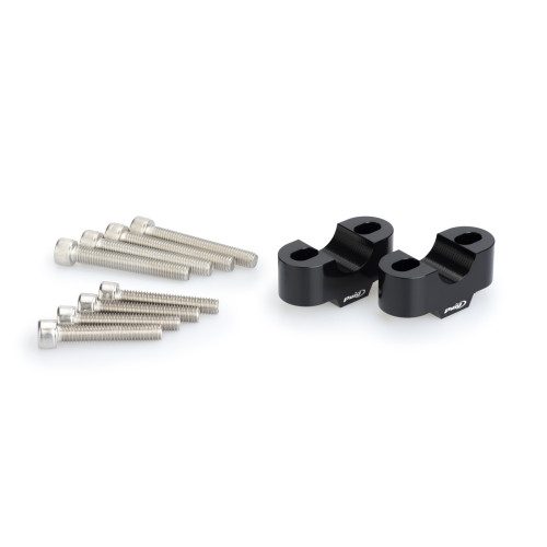 PUIG 20mm Handlebar Risers For 22-32mm Bars (Black) 3671N
