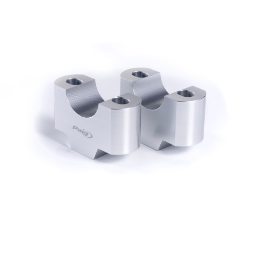 PUIG 30mm Handlebar Risers For 22-32mm Bars (Silver) 3672P