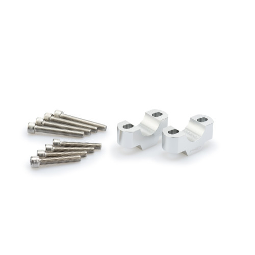 PUIG 20mm Handlebar Risers For 22-32mm Bars (Silver) 3740P