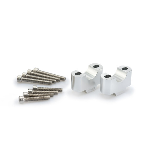 PUIG 30mm Handlebar Risers For 22-32mm Bars (Silver) 3741P