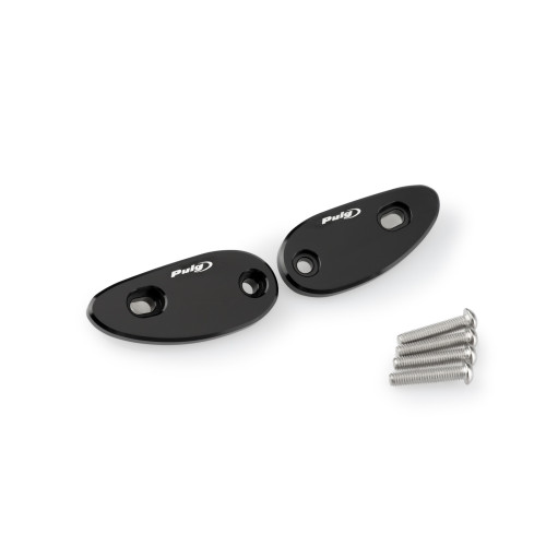 PUIG Mirror Screw Caps (Black) 3843N