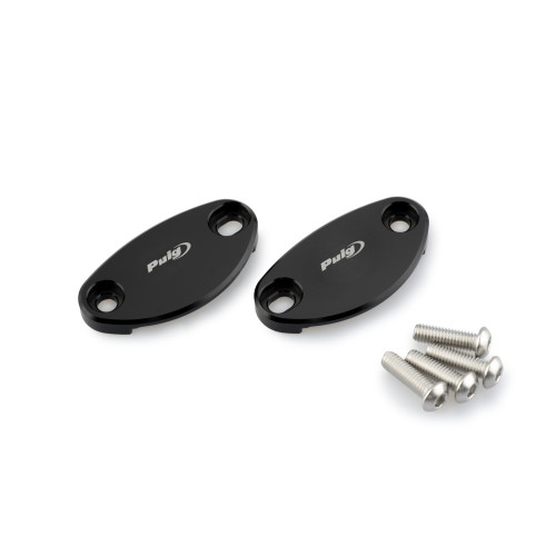 PUIG Mirror Screw Caps (Black) 3847N