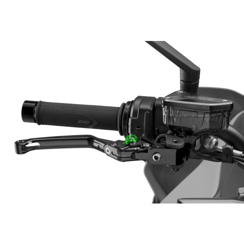 PUIG Folding V4 Brake Lever (Black Lever With Green Selector) 4110NV