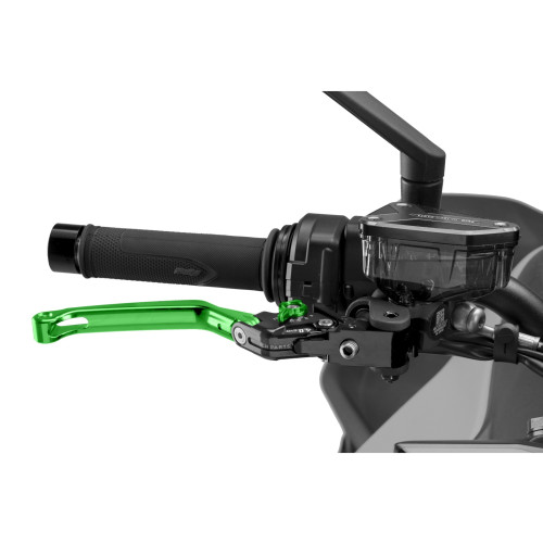 PUIG Folding V4 Brake Lever (Green Lever With Green Selector) 4110VV