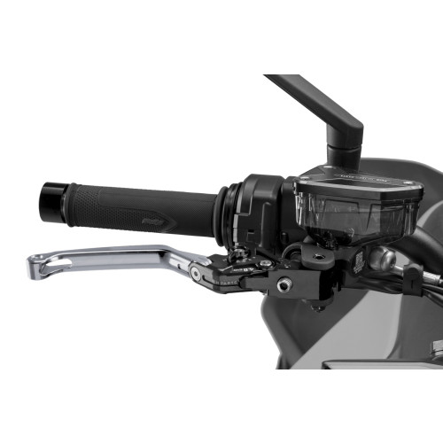 PUIG Folding V4 Brake Lever (Titanium Lever With Black Selector) 4110YN