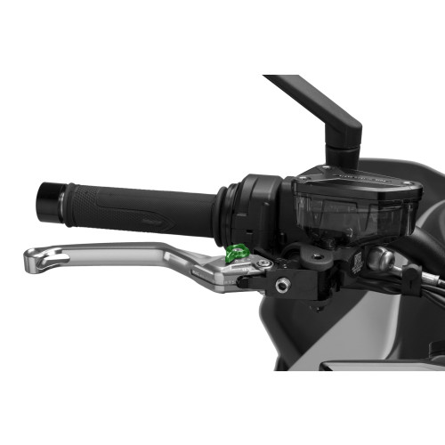 PUIG Standard V4 Brake Lever (Silver Lever With Green Selector) 4120PV