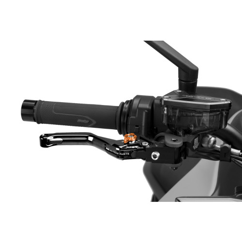 PUIG Short V4 Brake Lever (Black Lever With Orange Selector) 4130NT