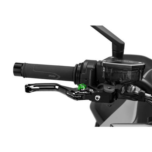 PUIG Short V4 Brake Lever (Black Lever With Green Selector) 4130NV