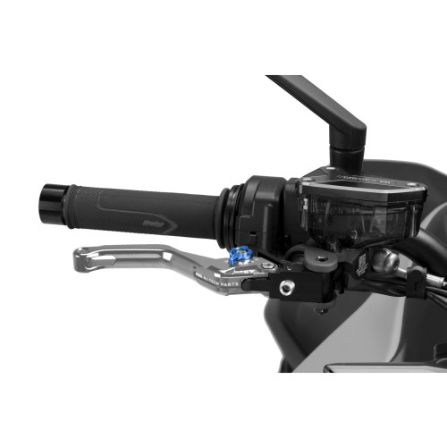 PUIG Short V4 Brake Lever (Silver Lever With Blue Selector) 4130PA