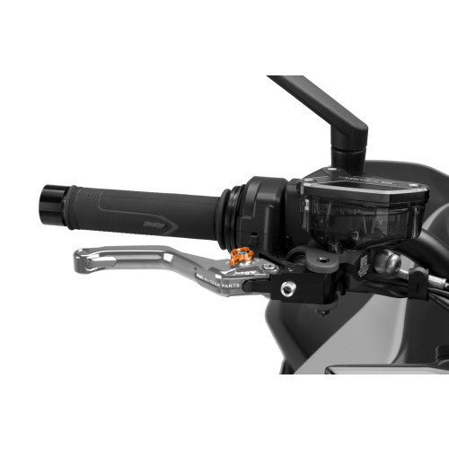 PUIG Short V4 Brake Lever (Silver Lever With Orange Selector) 4130PT