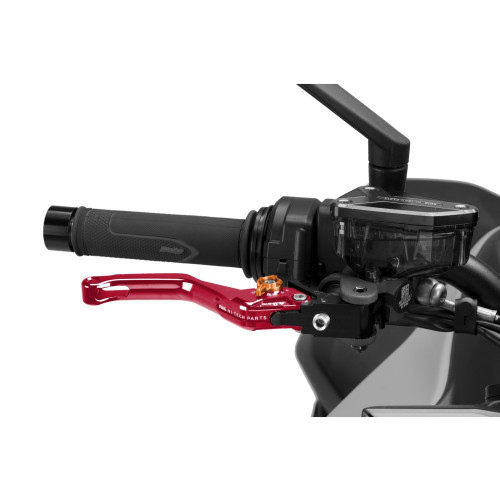 PUIG Short V4 Brake Lever (Red Lever With Orange Selector) 4130RT